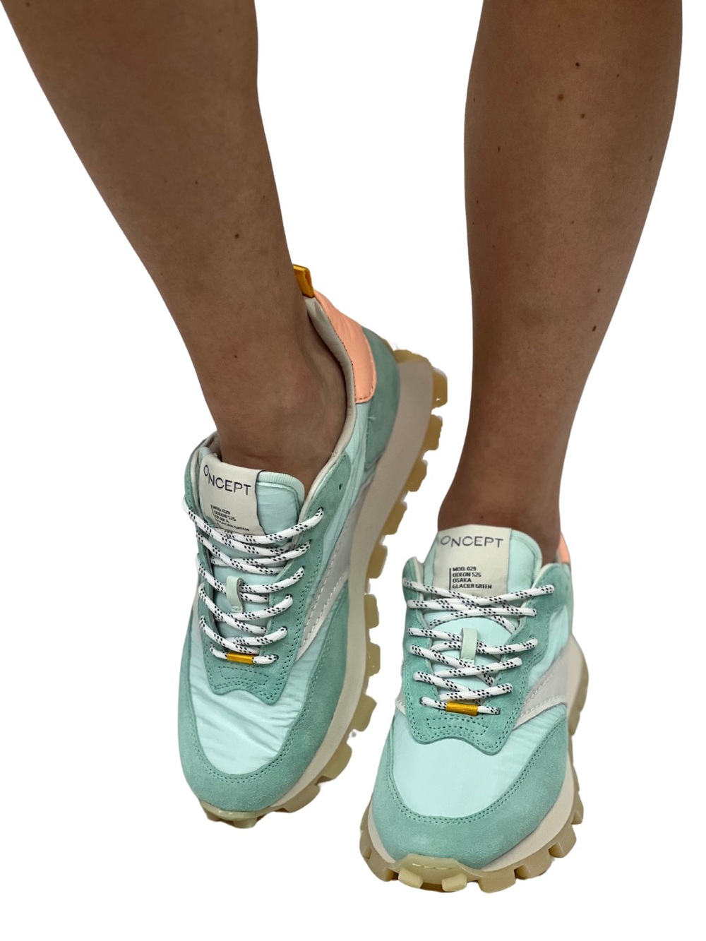 Concept Women's Mint & Peach Trail Sneakers